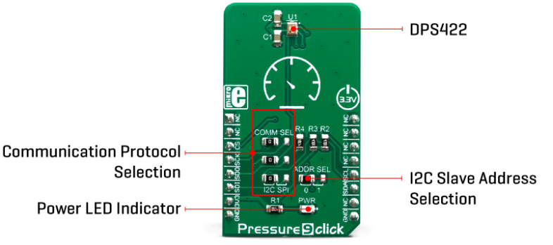 Mikroe MIKROE-3441 Pressure 9 Click